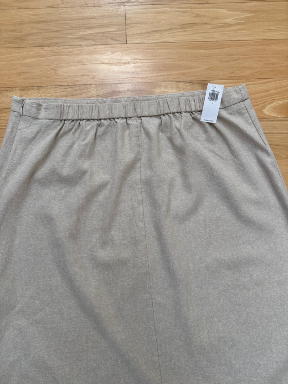 Old Navy Beige Linen Blend Midi Pencil Skirt L NWT - Picture 4 of 6
